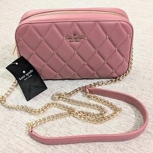 Kate Spade Blush Quilted Crossbody Bag Handles Still In Wrapping